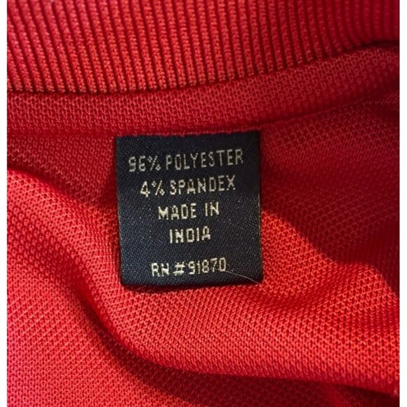 Pebble Beach Mens SIze XL Red Short Sleeve Dri Fit Polo Shirt - Picture 7 of 8